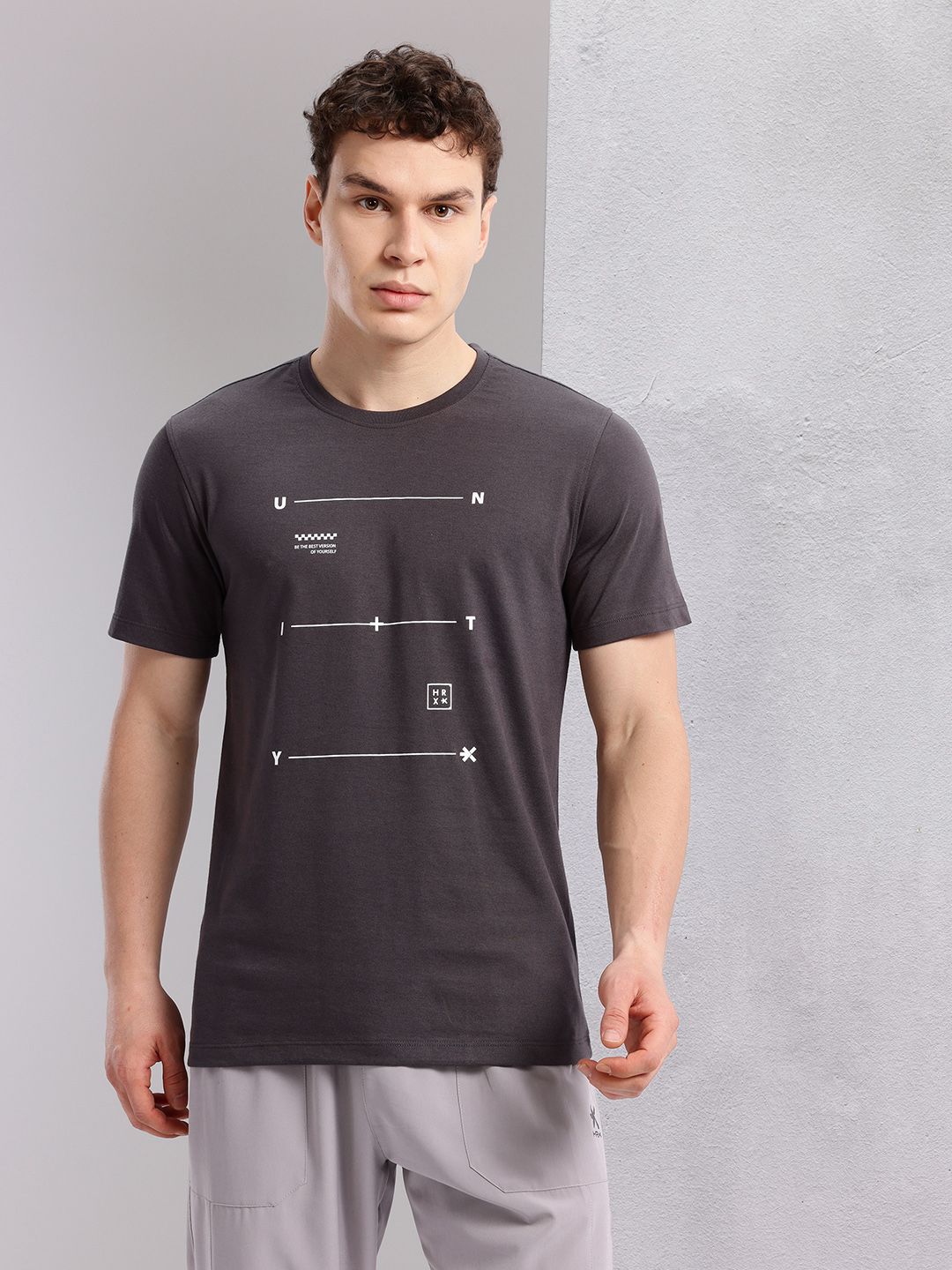 HRX by Hrithik Roshan Graphic Print Training T-shirt