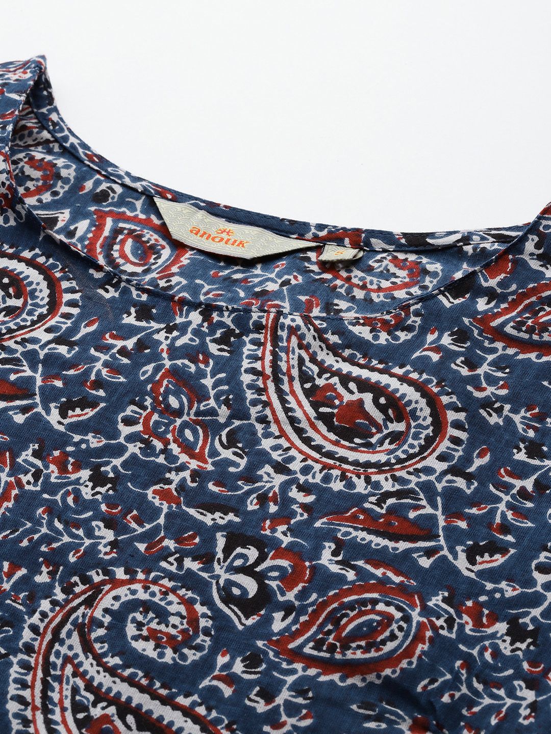 Anouk Printed Pure Cotton Kurta with Trousers & Dupatta