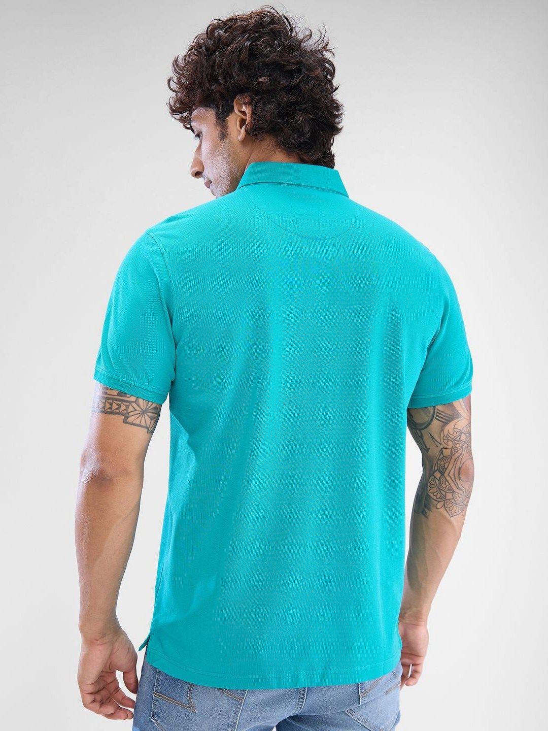 SPYKAR Men Polo Collar Solid Slim Fit T-shirt