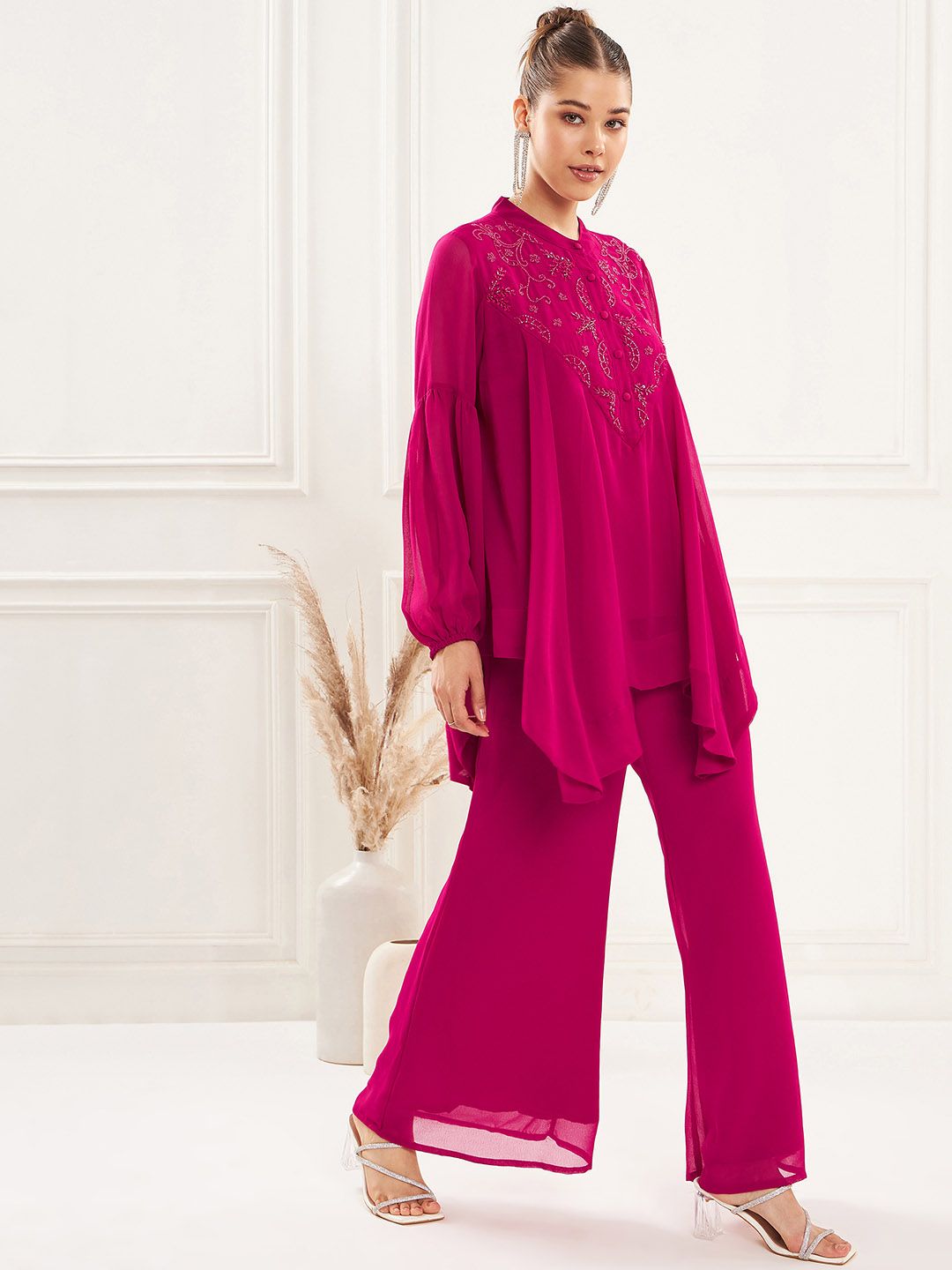 Antheaa Embellished Georgette Co-Ords Set