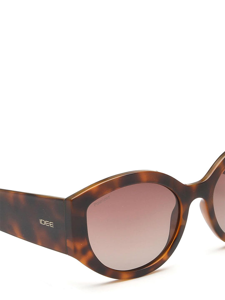 IDEE Women Brown Lens & Brown Cateye Sunglasses with UV Protected Lens