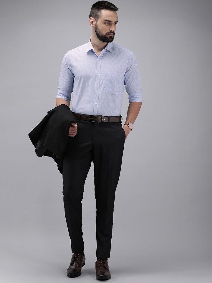 Park Avenue Pure Cotton Slim Fit Micro Checks Opaque Formal Shirt