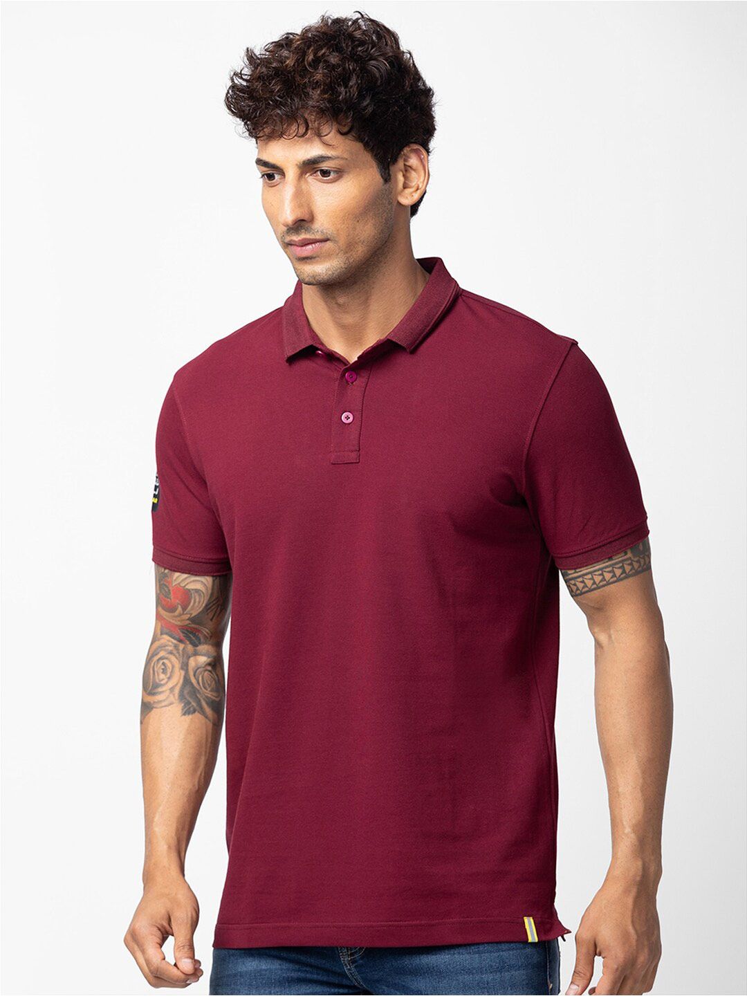 SPYKAR Men Polo Collar Slim Fit T-shirt