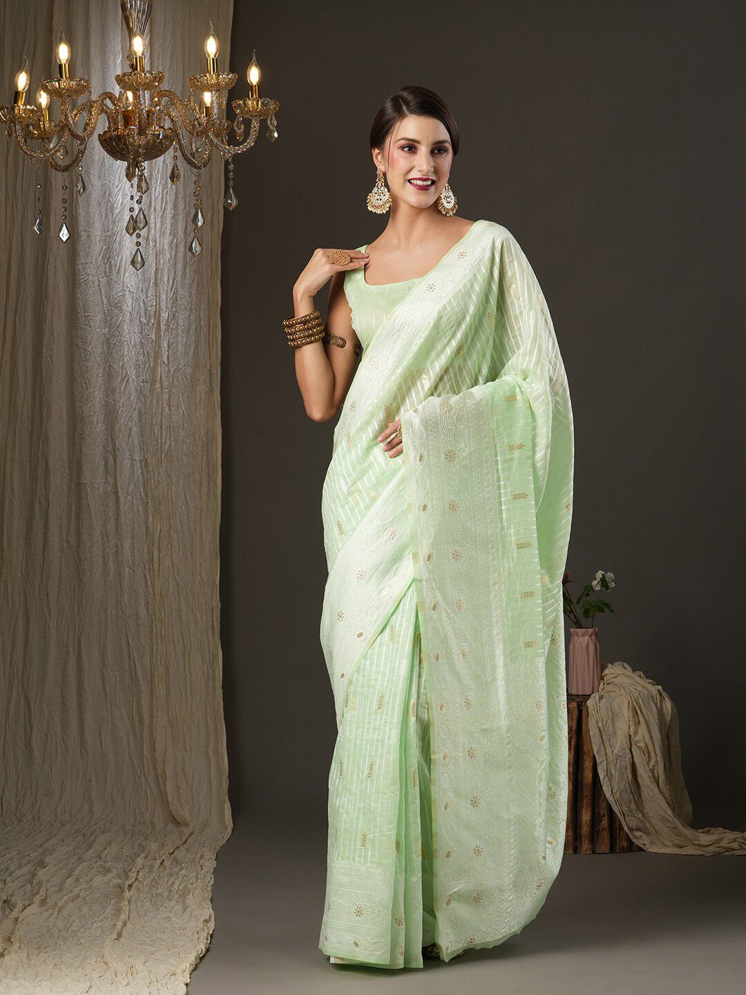 Saree mall Woven Design Zari Silk Cotton Saree