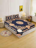 Moda Rapido X KLOTTHE Bunga Biru & Warna Peach Cadar King 400 TC dengan 2 Sarung Bantal