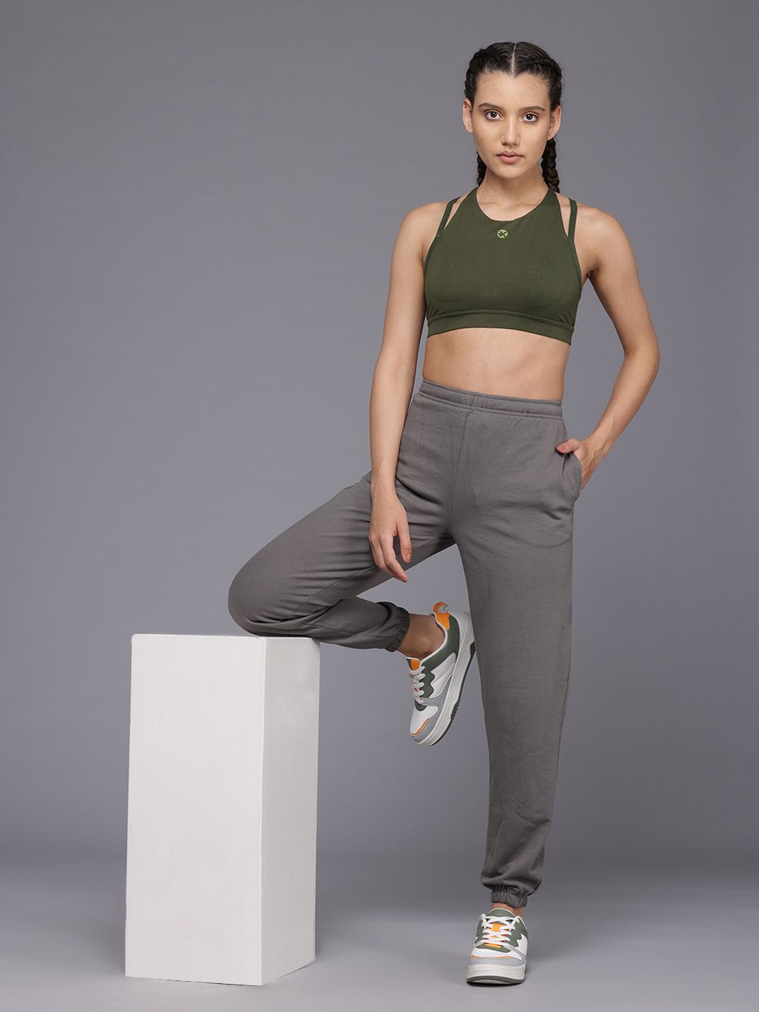 HRX by Hrithik Roshan Styled Back Medium Coverage Lightly Padded Workout Bra KY018_03