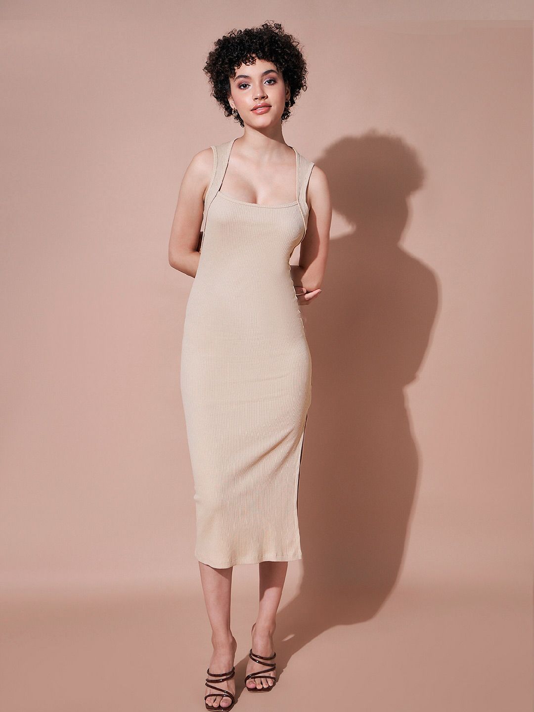 SASSAFRAS BASICS Sheath Midi Dress