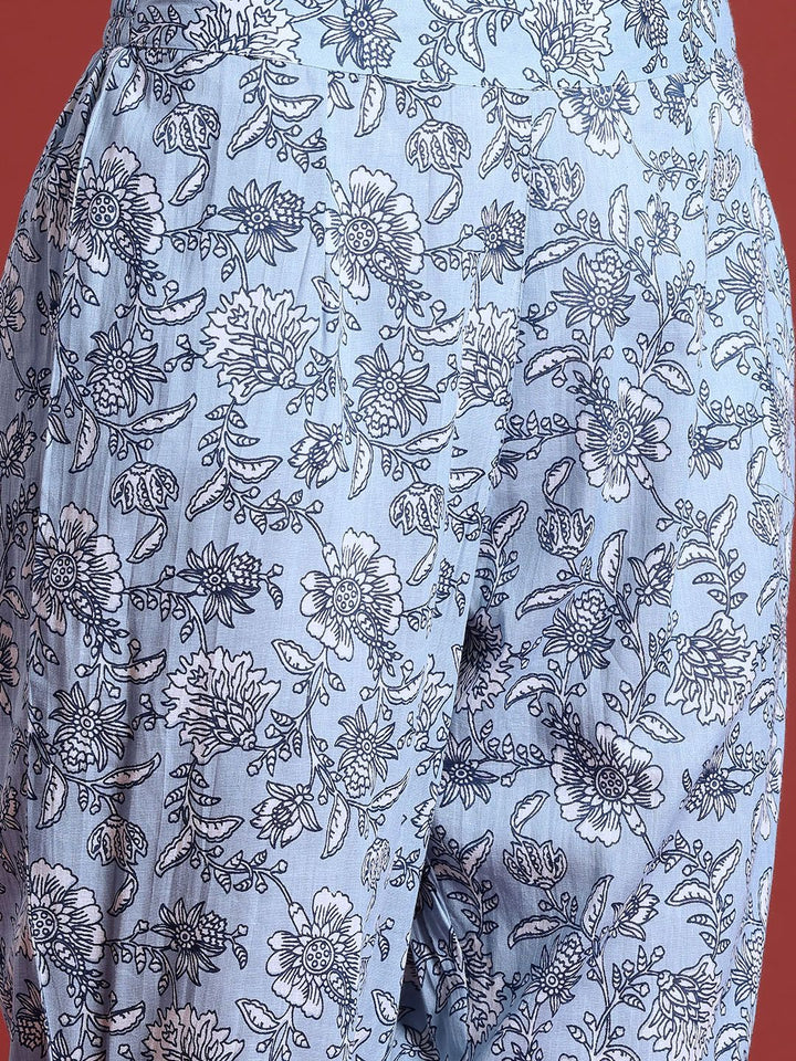 Anouk Printed Pure Cotton Kurta with Trousers & Dupatta