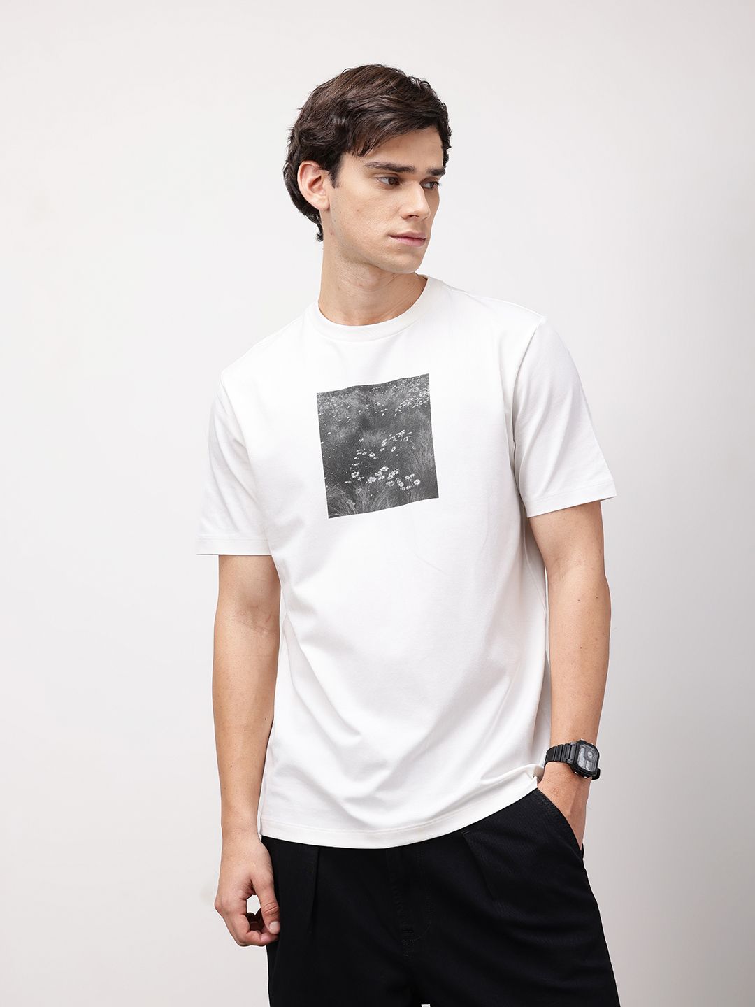 ether Men Grower Floral Printed Comfort Fit T-shirt