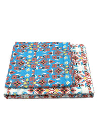 BOMBAY DYEING Blumen Blue Floral 104 TC Cotton Queen Bedsheet Set-2.24 m X 2.54 m
