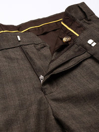 Raymond Men Checked Slim Fit Formal Trousers