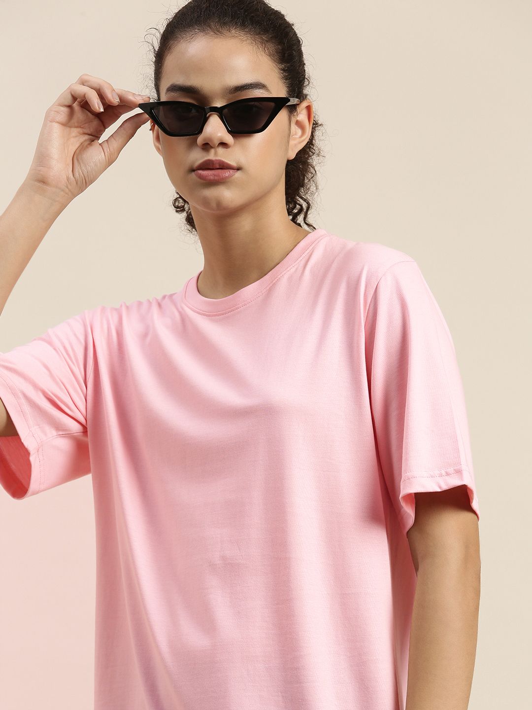Dillinger Wanita Pink T-shirt Tulen Tulen Besar