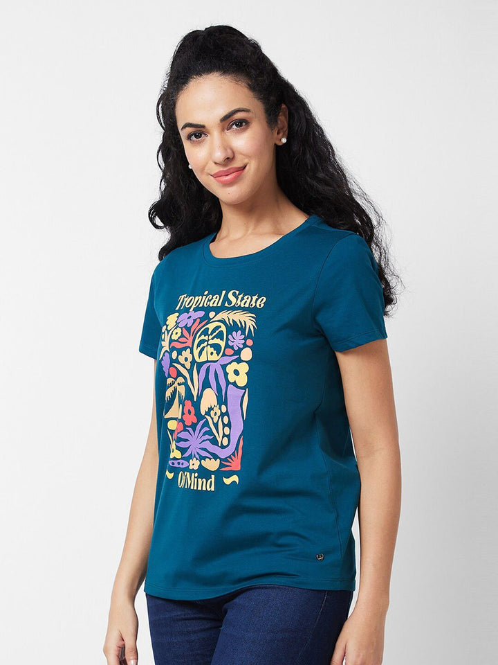 SPYKAR Round Neck Printed Ethnic T-shirt