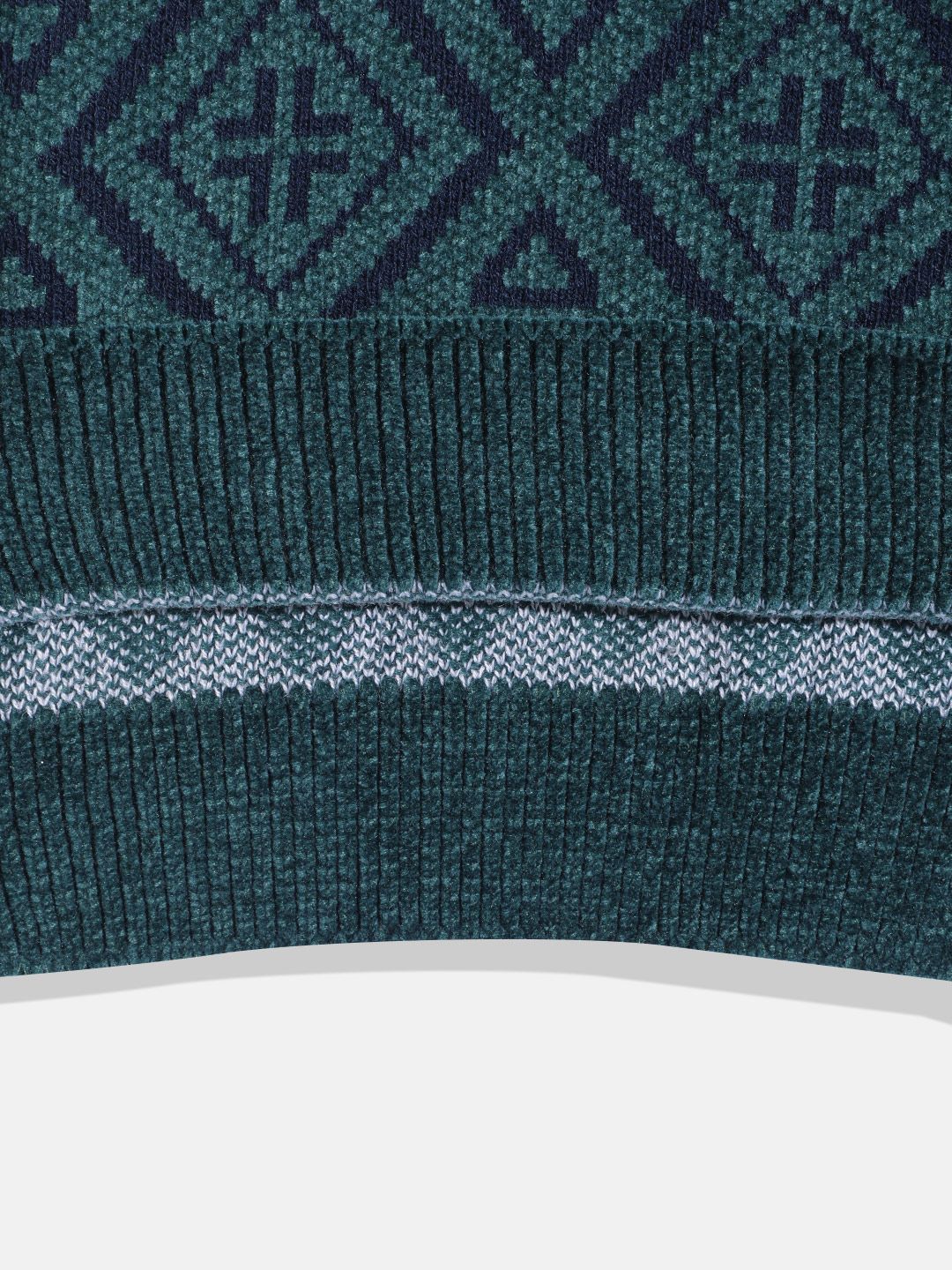 Monte Carlo Boys Geometric Design Woollen Pullover