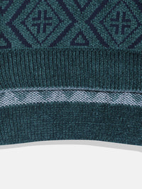 Monte Carlo Boys Geometric Design Woollen Pullover
