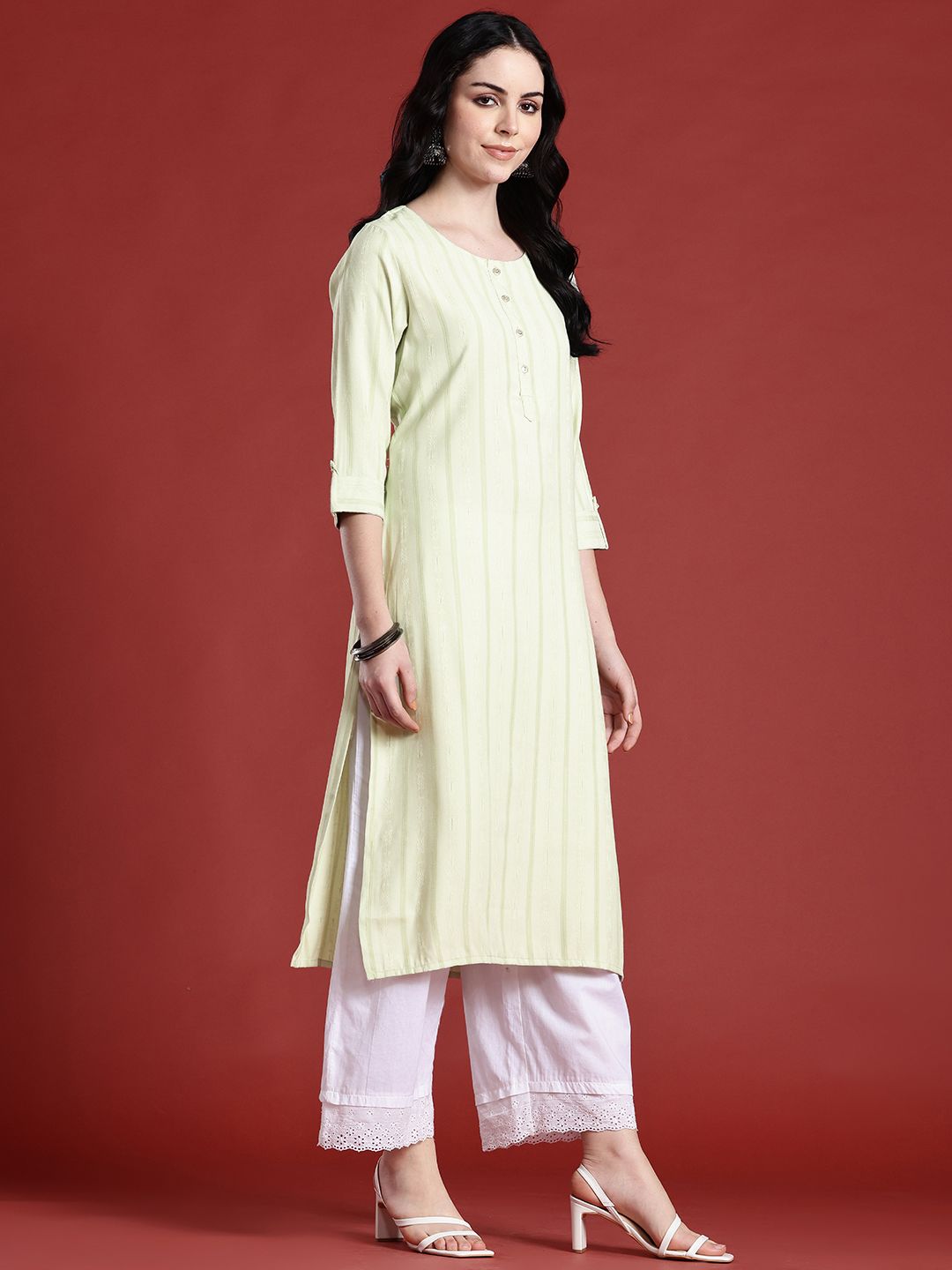 Anouk Women Striped Kurta