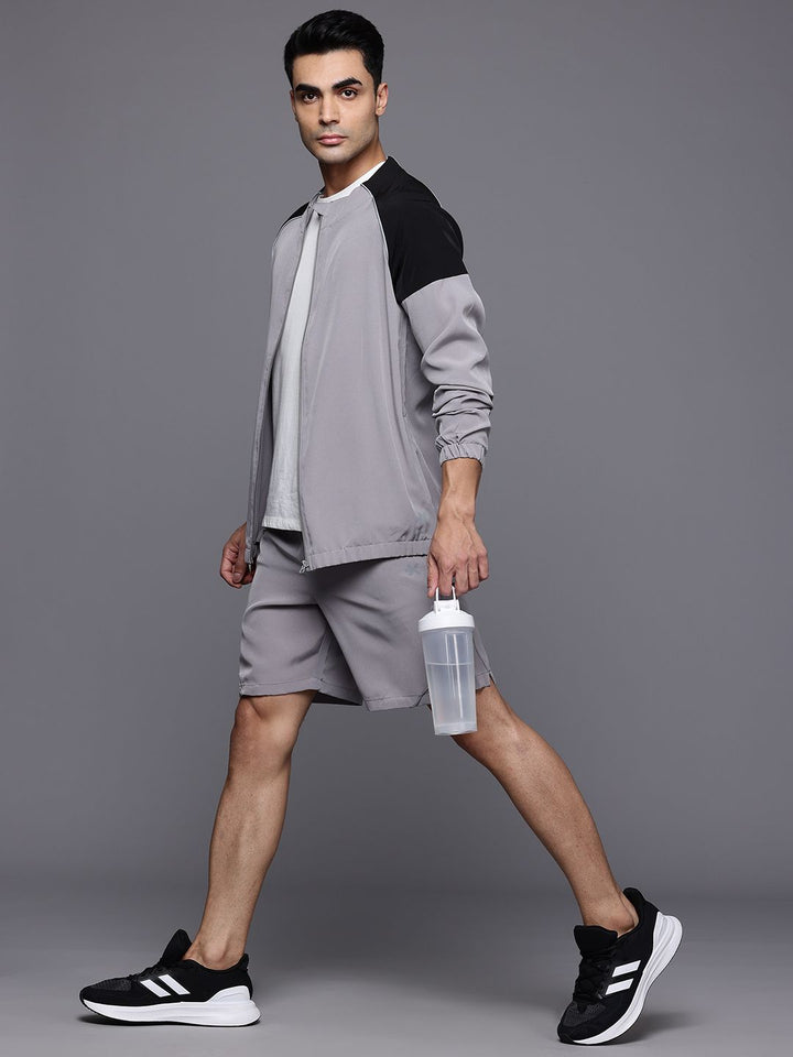HRX by Hrithik Roshan Colourblocked Brand Logo Printed Rapid-Dry Training Tracksuit