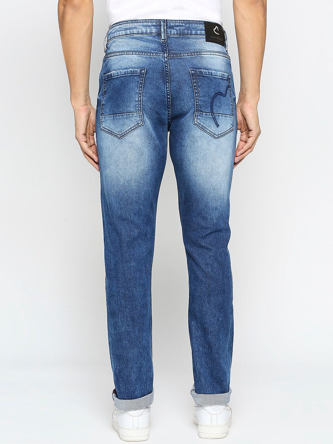 Being Human Men Slim Fit Highly Distressed Heavy Fade Mid-Rise Jeans