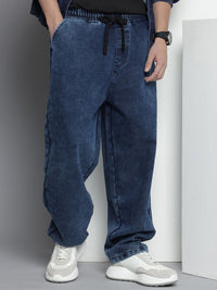 The Indian Garage Co Men Barrel Fit Stretchable Jeans