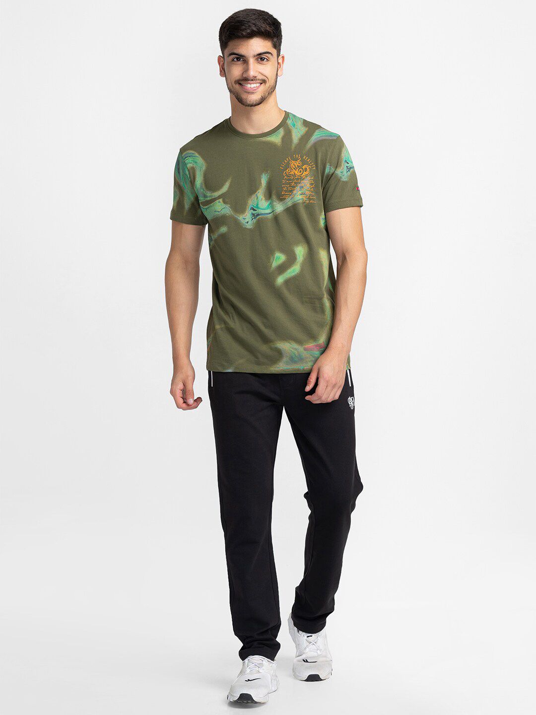 Being Human Abstract Printed Regular Fit T-shirt