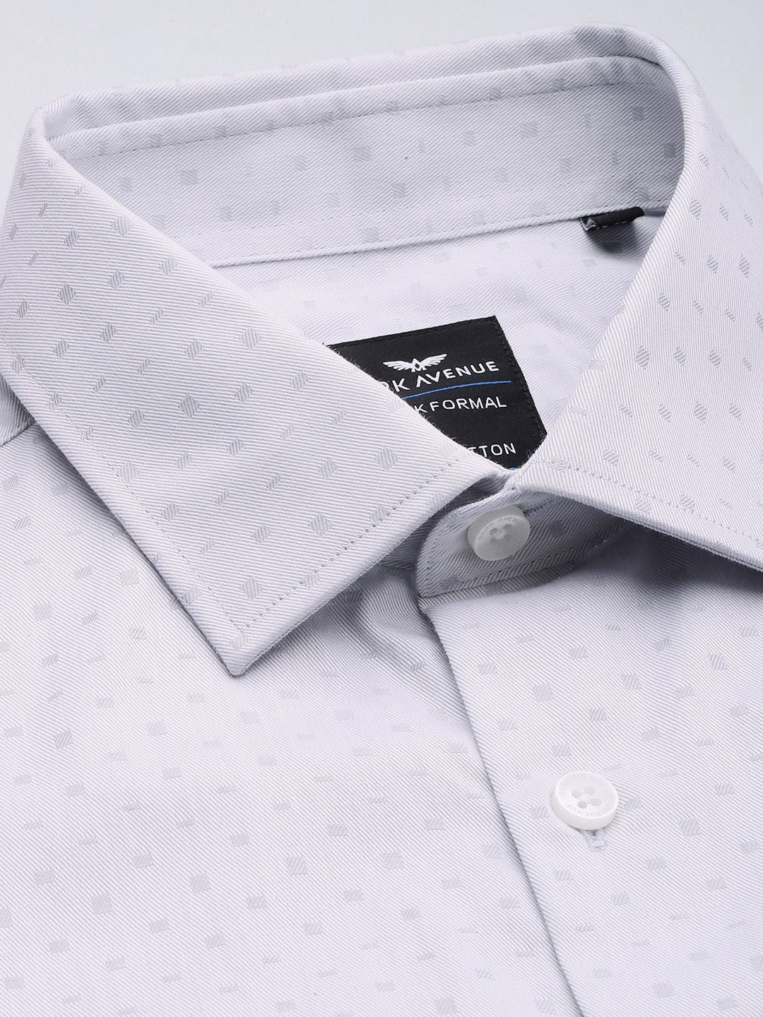 Park Avenue Geometric Self Design Pure Cotton Formal Shirt