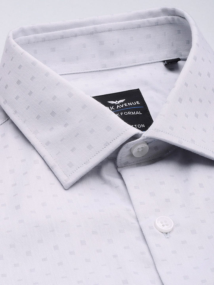 Park Avenue Geometric Self Design Pure Cotton Formal Shirt