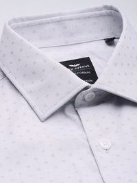 Park Avenue Geometric Self Design Pure Cotton Formal Shirt
