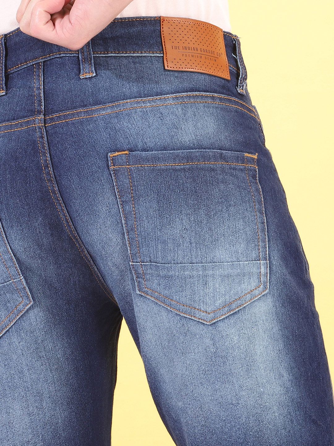 The Indian Garage Co Men Blue Slim Fit Mid-Rise Clean Look Jeans
