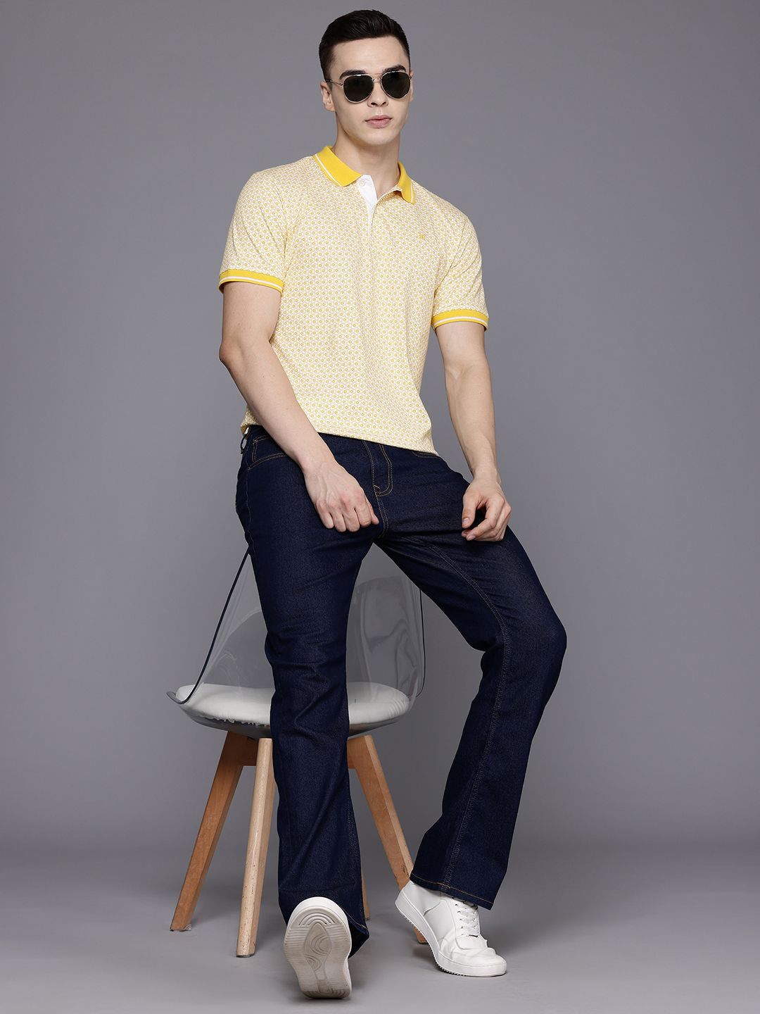 Raymond Printed Polo Collar Pure Cotton T-shirt