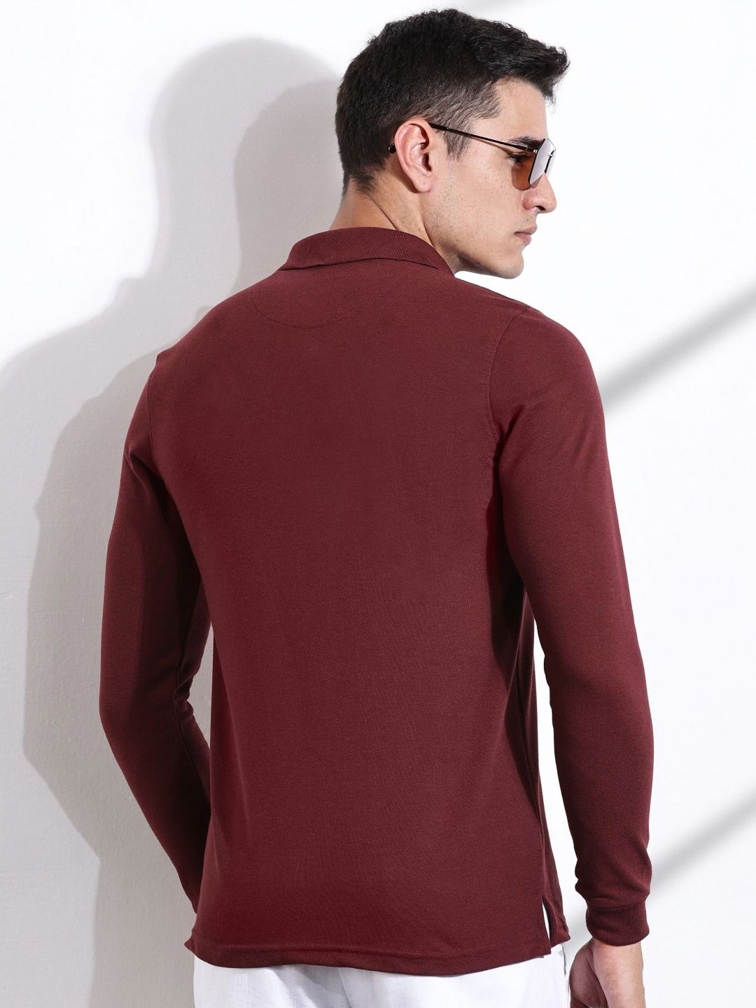 Thomas Scott Men Solid Polo Collar T-shirt