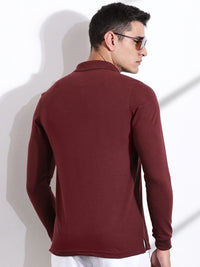 Thomas Scott Men Solid Polo Collar T-shirt