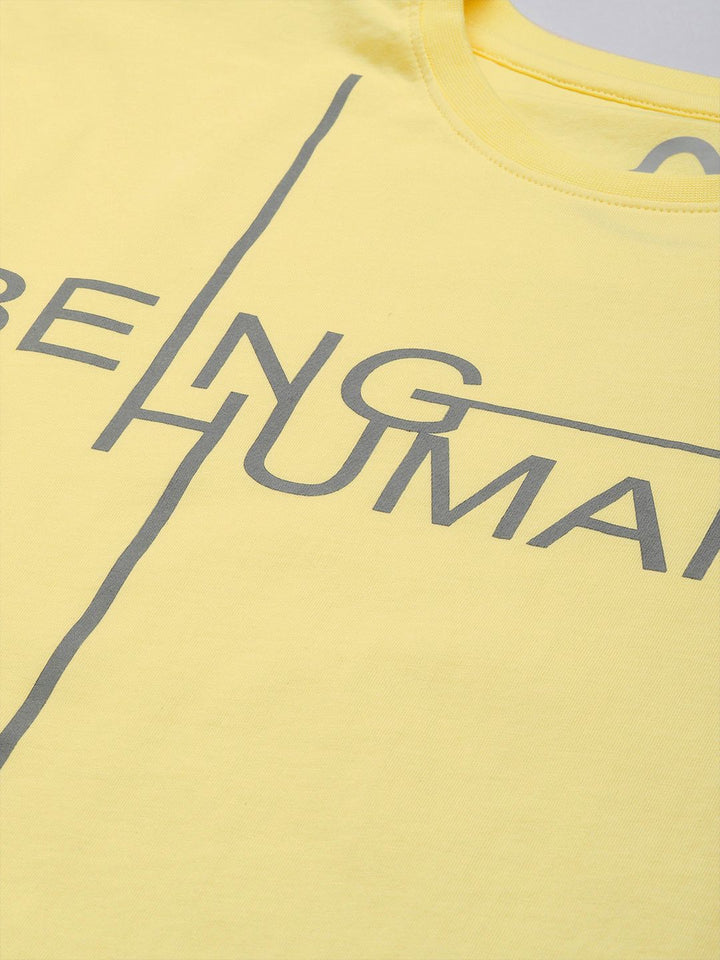 Being Human Brand Logo Printed Pure Cotton T-shirt