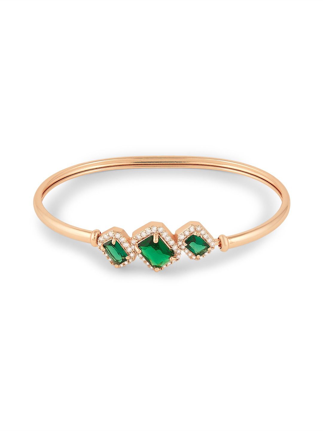 Zaveri Pearls Rose Gold Plated Cubic Zirconia Gelang Kada