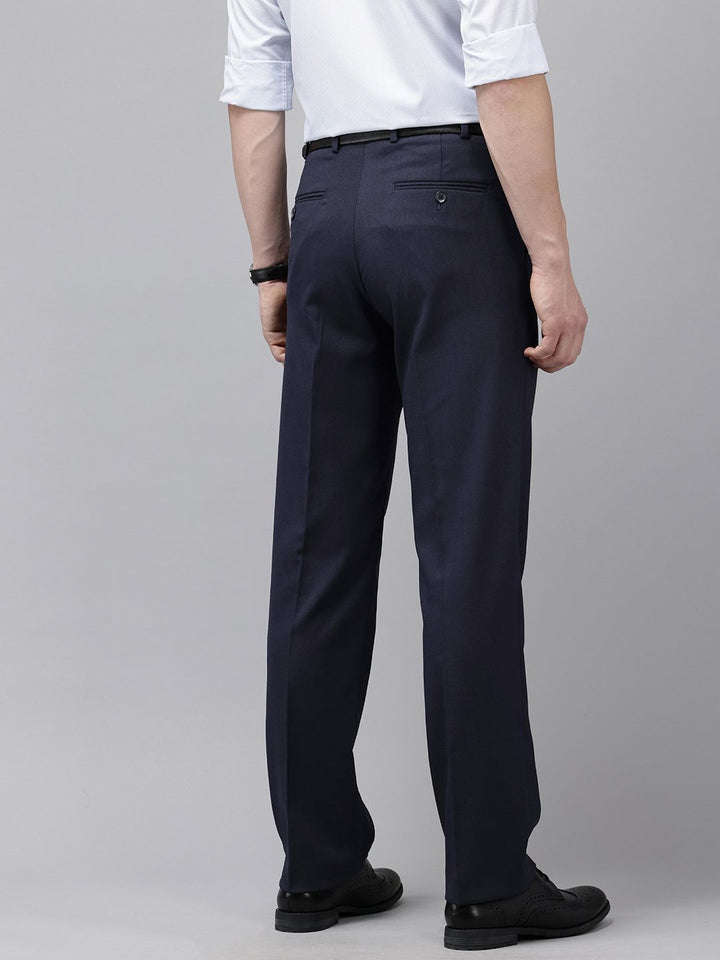 Park Avenue Men Textured Pleated Trousers