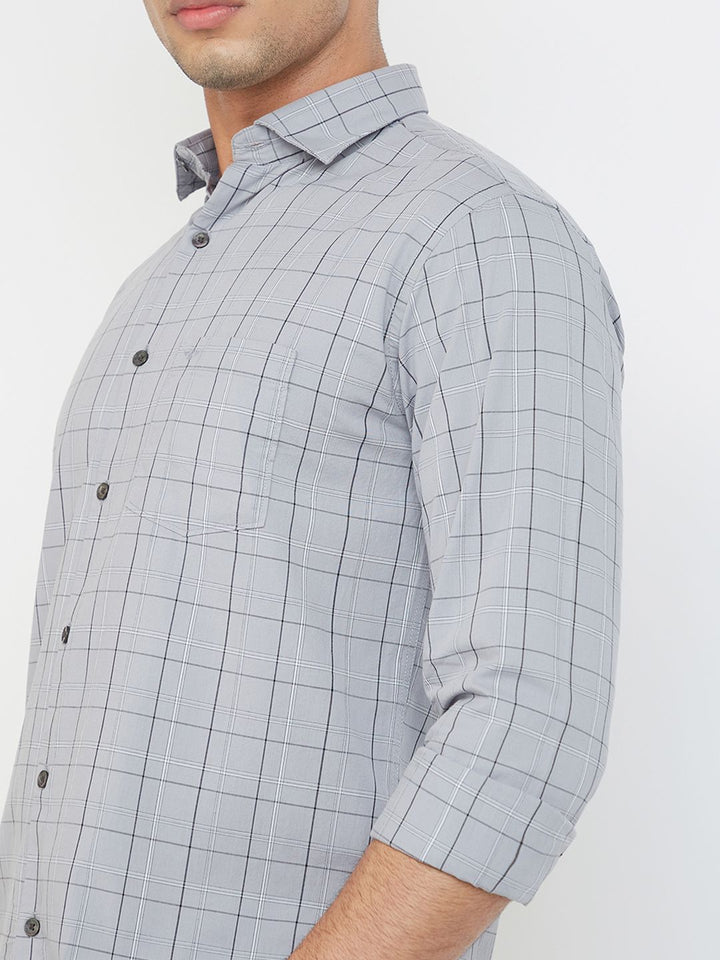 Park Avenue Slim Fit Checked Pure Cotton Casual Shirt