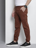 The Indian Garage Co Men Brown Slim Fit Cargos Trousers