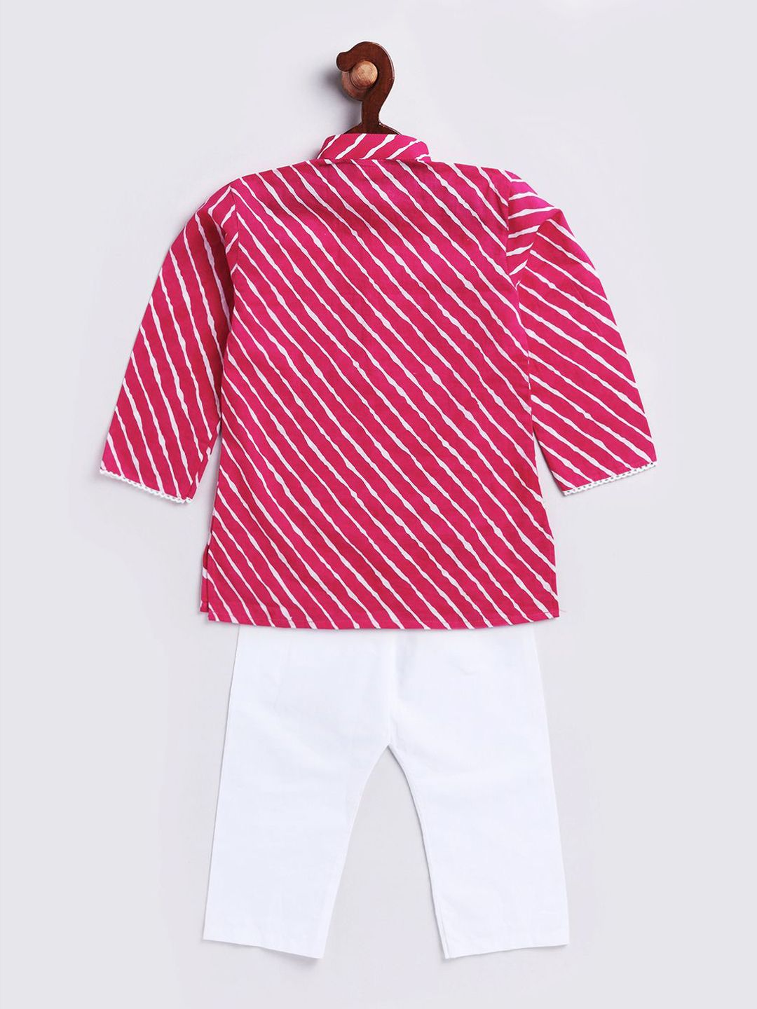 VASTRAMAY Boys Leheriya Printed Regular Pure Cotton Kurta with Pyjamas