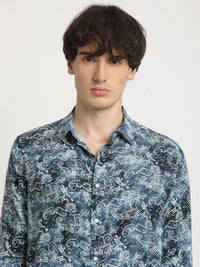 THE BEAR HOUSE Men Printed Slim Fit Casual Shirt