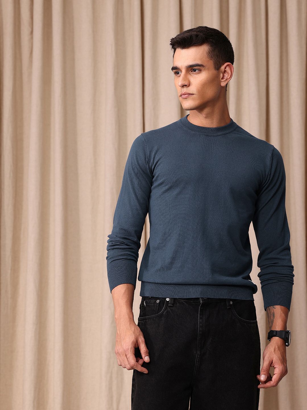 Mr Bowerbird Round Neck Tailored Pullover Sweater