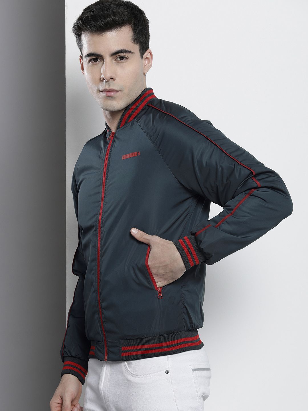 The Indian Garage Co Men Varsity Jacket