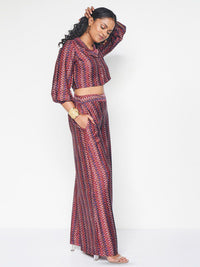 Global Women Desi Printed Shirt With Trousers Coords