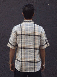 Powerlook Black India Slim Cotton Checked Casual Oversized Shirt