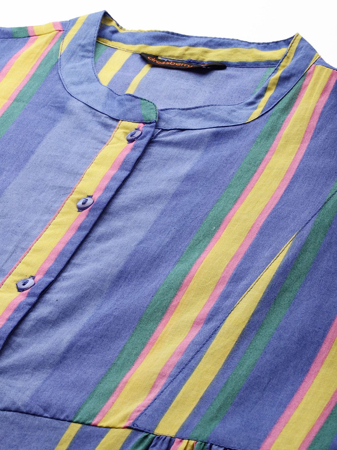 DressBerry Striped A-Line Cotton Dress
