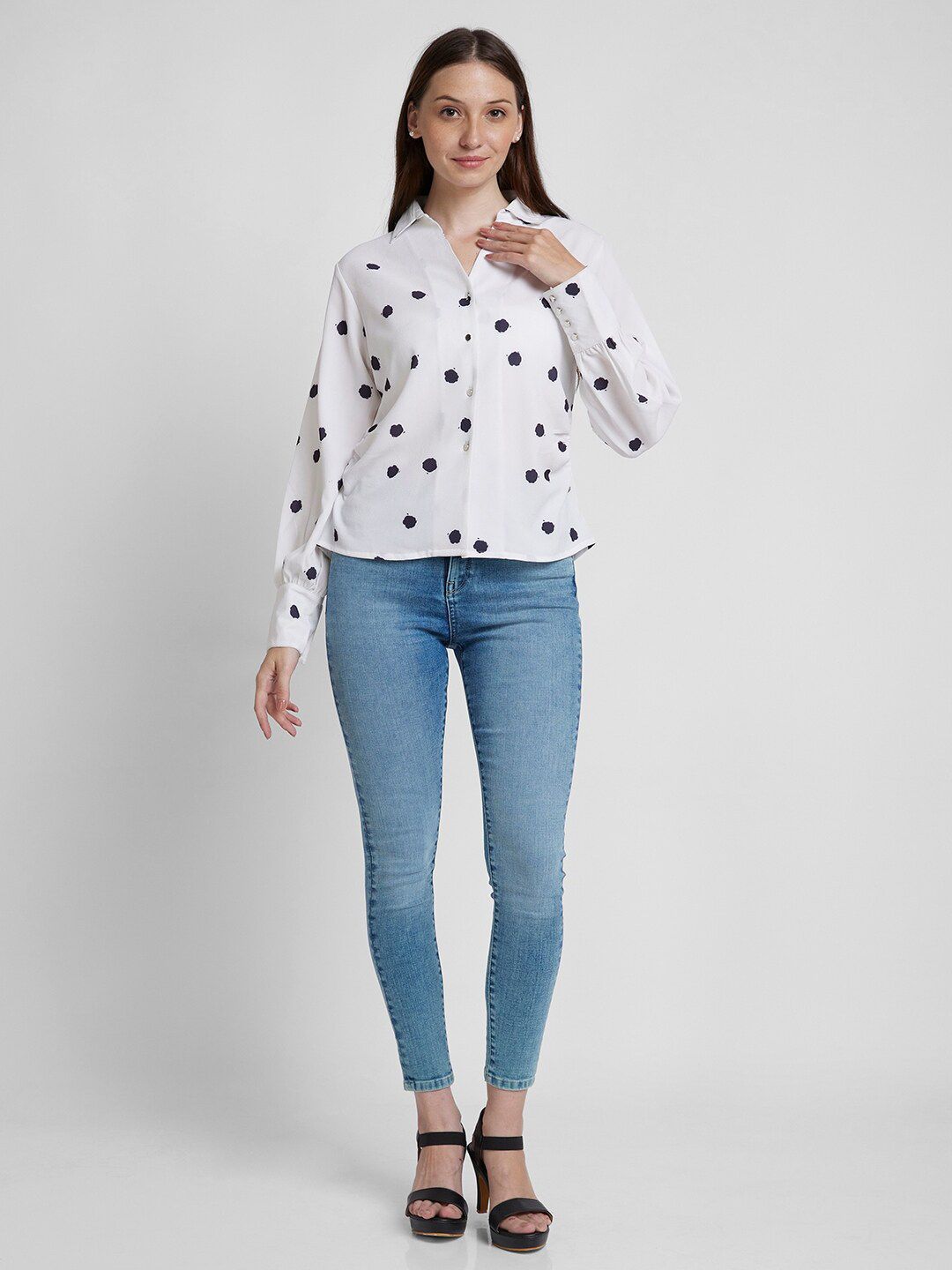 SPYKAR Classic Abstract Printed Spread Collar Opaque Cotton Casual Shirt