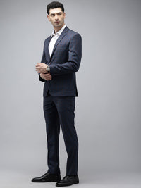 Park Avenue Super Slim Fit Checked Notched Lapel Single-Breasted Formal 2 Piece Suits