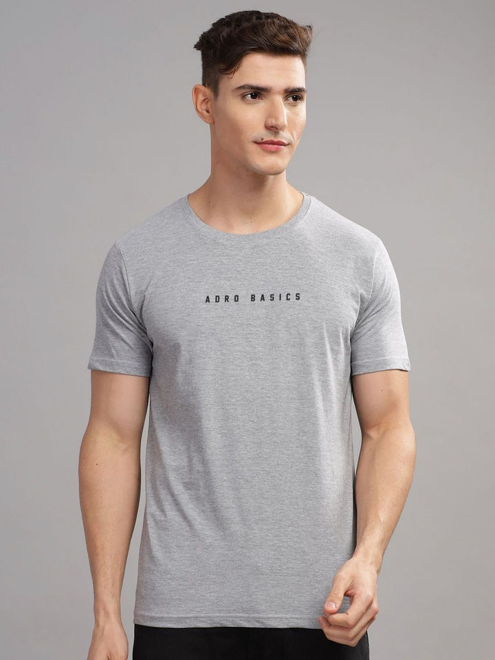 ADRO Men Typography Printed Raw Edge T-shirt