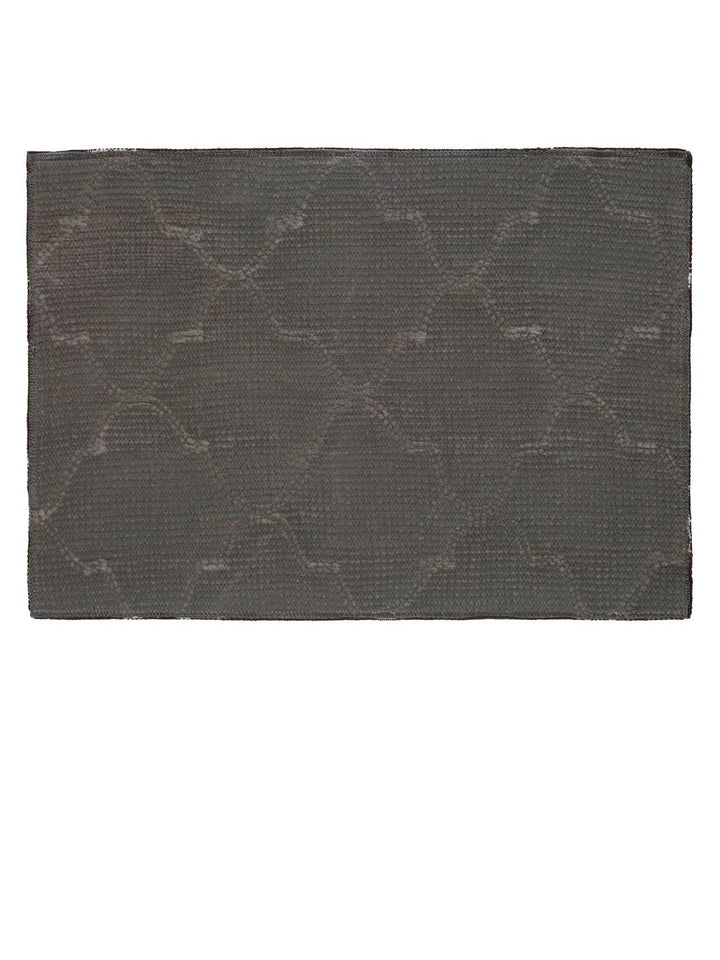 HOSTA HOMES Set Of 2 Coffee Brown & White Patterned Anti-Skid Doormats