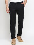 SPYKAR Men Navy Blue Loose Fit Low-Rise Chambray Chinos Trousers