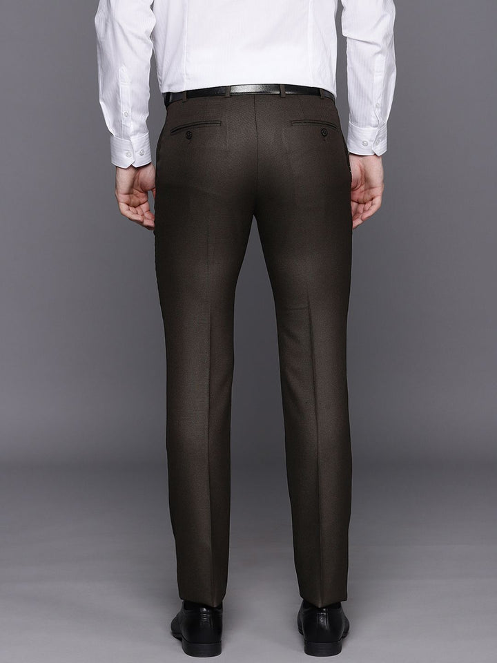 Raymond Men Textured Slim Fit Trousers