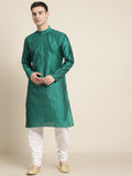 SOJANYA Men Green Ethnic Motifs  Jacquard Kurta